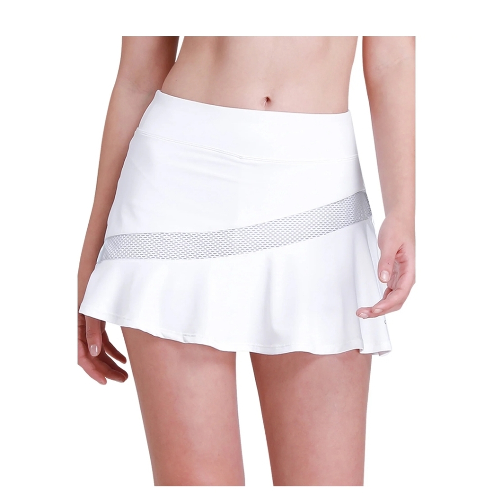 White Tennis Skirt with Pleated Design